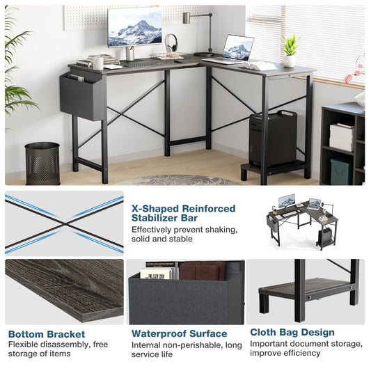 Gaming Desk, L-Shaped 50"