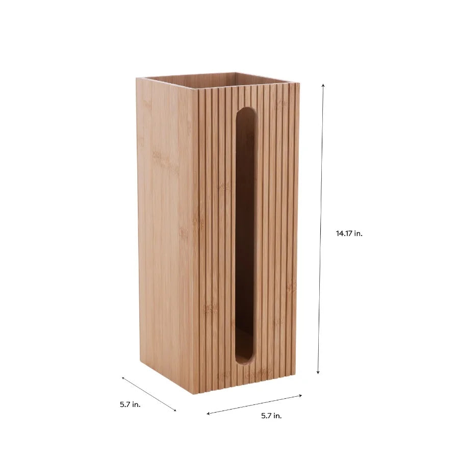 Toilet Brush & Paper Holder Set, Bamboo