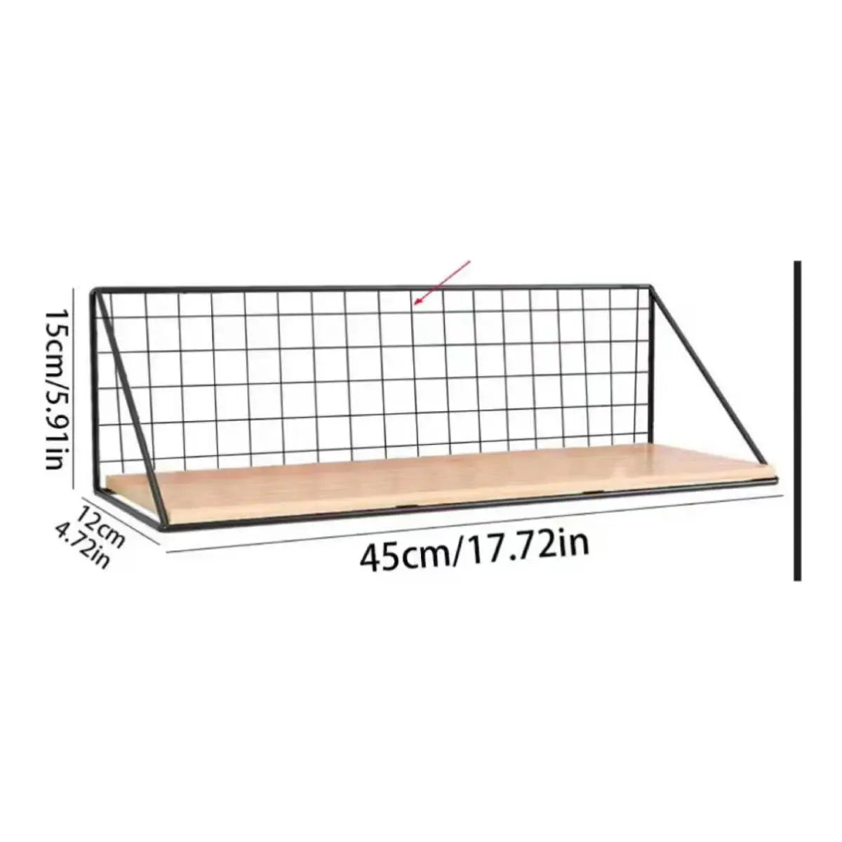 Floating Wall Shelves, Wood & Wire
