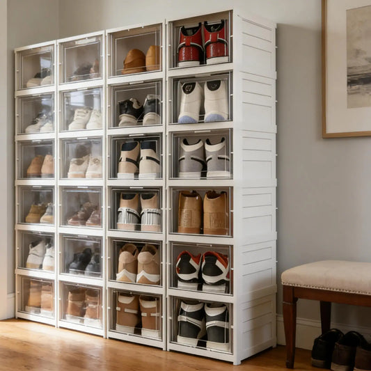 Shoe Box, Foldable Clear 6-Layer