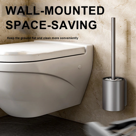 Toilet Brush, Long Handle Wall Mount