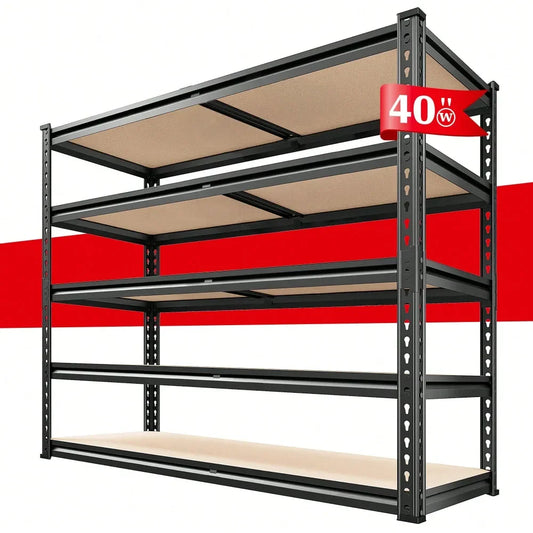 Metal Shelving Unit, 5-Tier Adjustable
