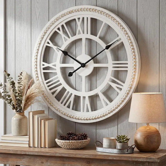 Roman Wood Wall Clock