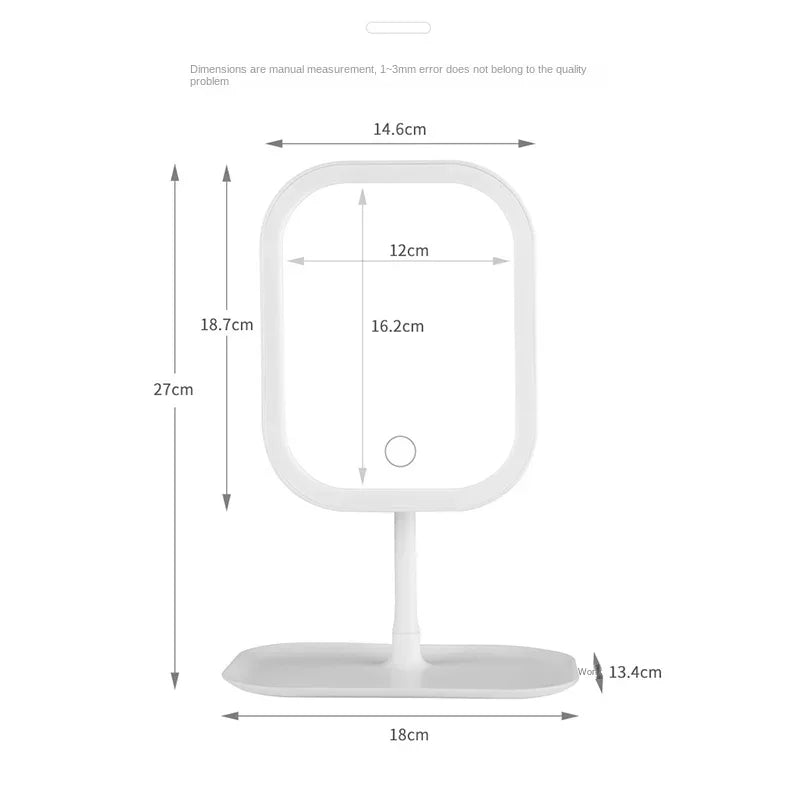 LED Vanity Mirror, Rechargeable Portable Dimmable