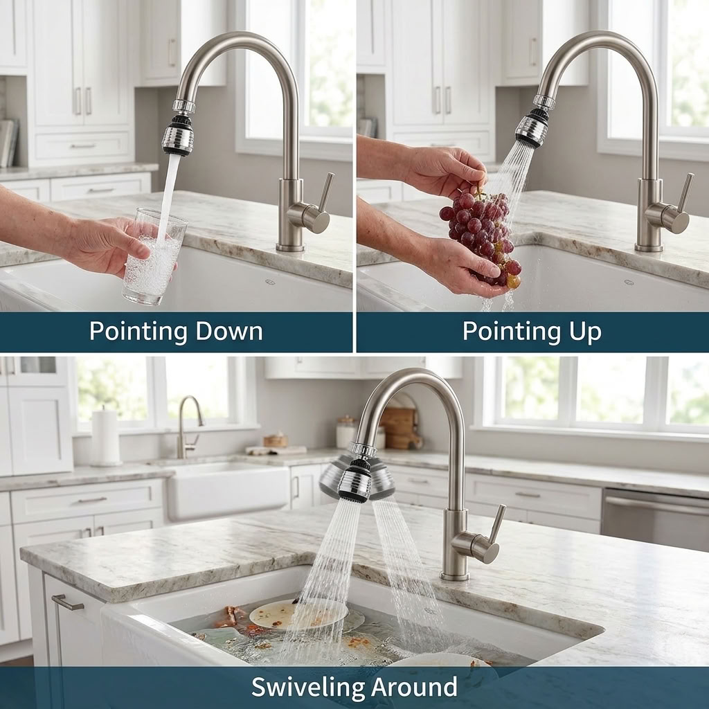 360° Rotating Kitchen Faucet Aerator
