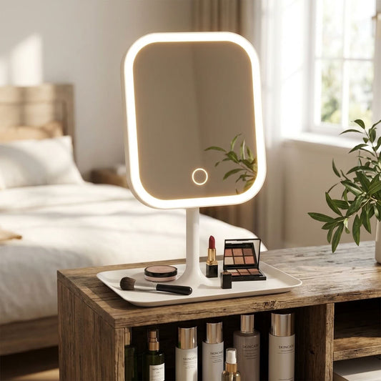 LED Vanity Mirror, Rechargeable Portable Dimmable