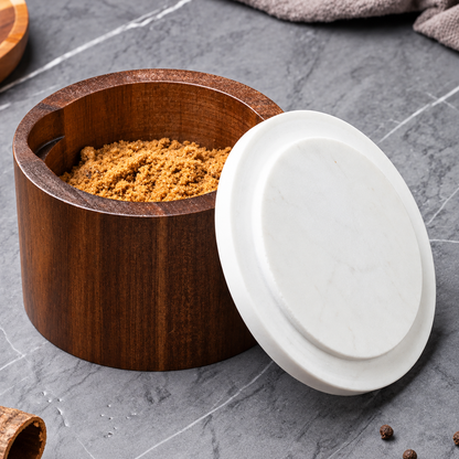 Wood Salt & Spice Container