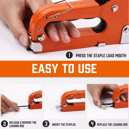 Staple Gun, 3-in-1 Heavy Duty Manual Tacker
