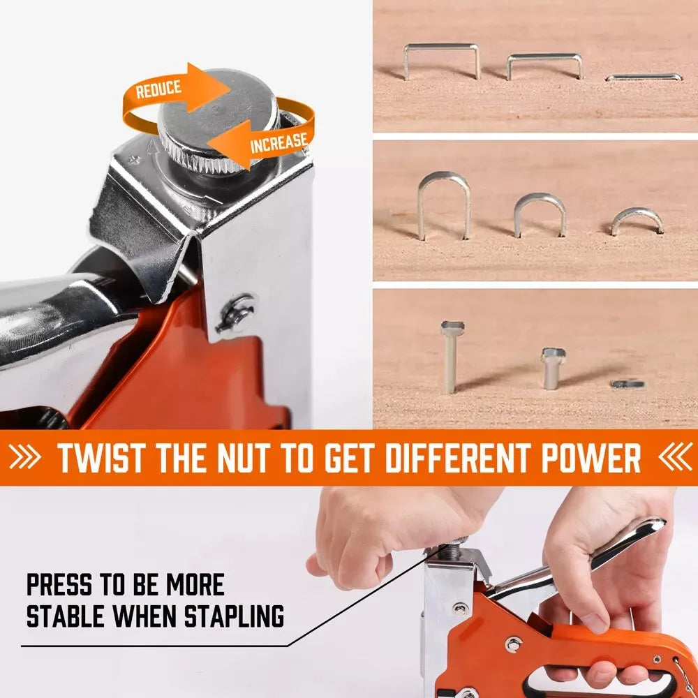 Staple Gun, 3-in-1 Heavy Duty Manual Tacker