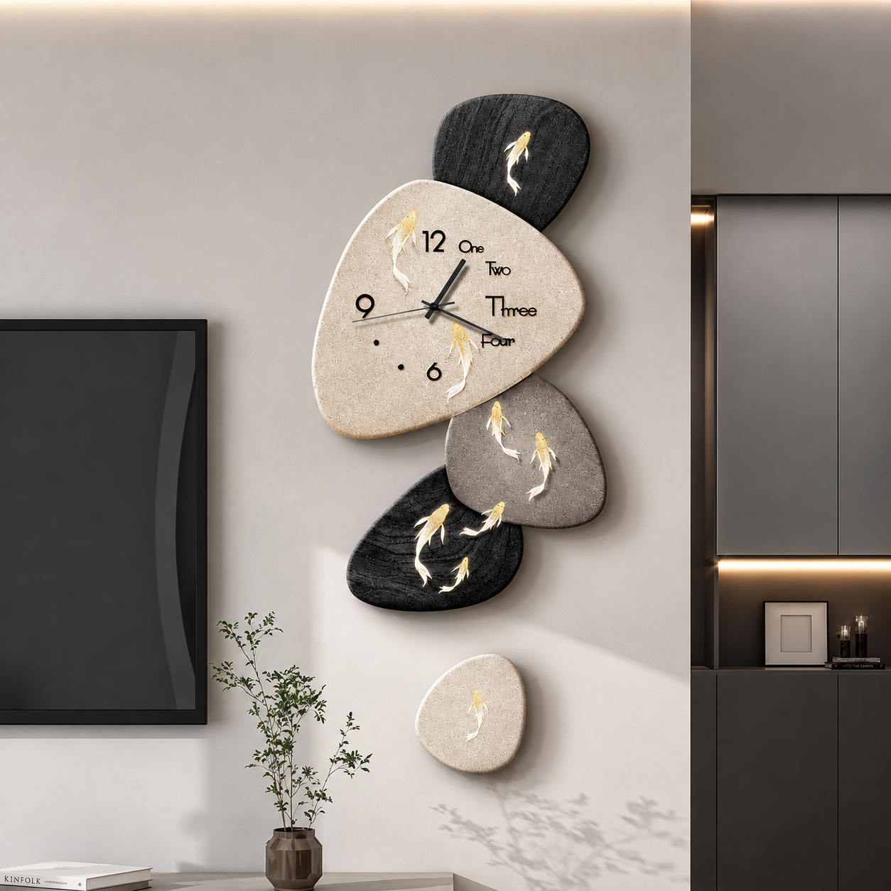 Cairn Sculptural Wall Clock