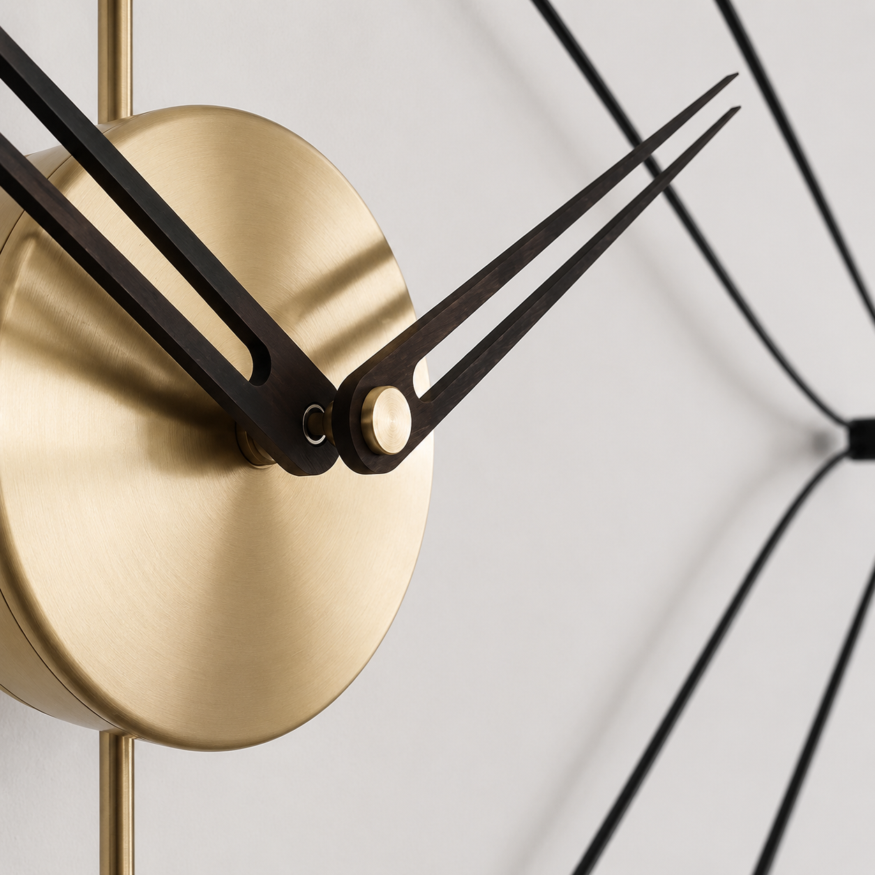 Sculptural Linear Wall Clock