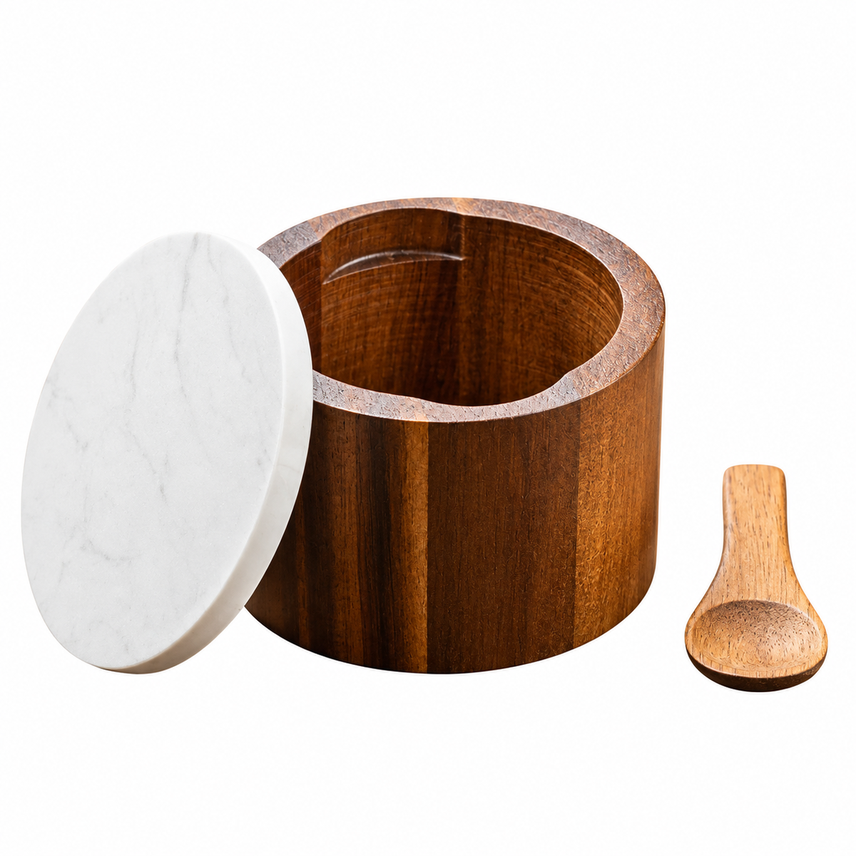Wood Salt & Spice Container