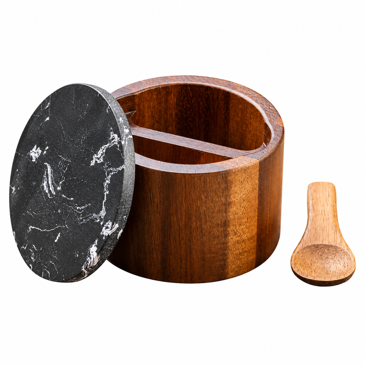 Wood Salt & Spice Container