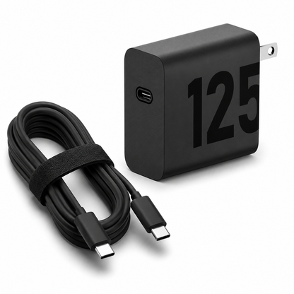 USB-C 125W Fast Charger with 3.3 ft USB-C Cable