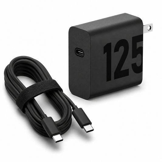 USB-C 125W Fast Charger with 3.3 ft USB-C Cable