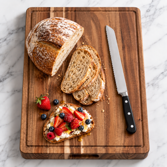 24 × 18 × 1.5 in. Acacia Wood Butcher Block Cutting Board