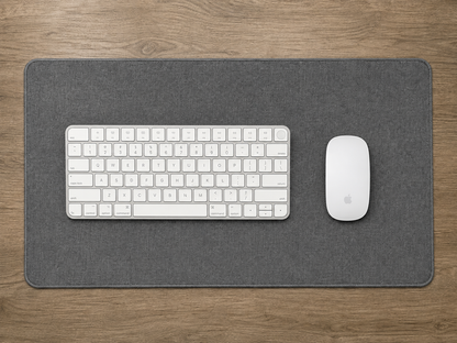 Cotton & Linen Desk Mat – Mouse Pad with Non-Slip Rubber Base