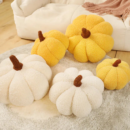 Plush Pumpkin Seat Cushion, Soft Sofa & Window Pillow, 15–35 cm