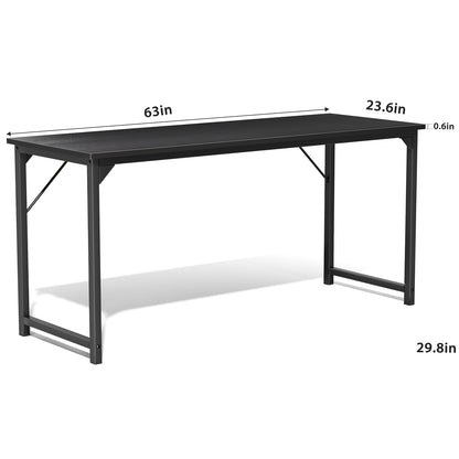 Computer Desk – Modern Minimalist Writing Table with Metal Frame