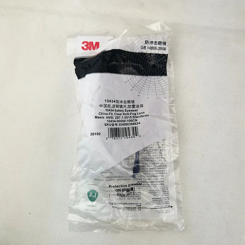 3M 10434 Safety Goggles – Anti-Fog Clear Protective Eyewear, Impact Resistant