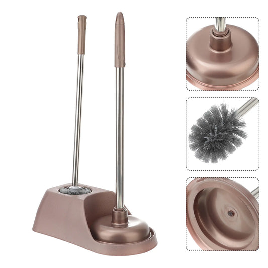 Toilet Brush & Plunger Set with Holder