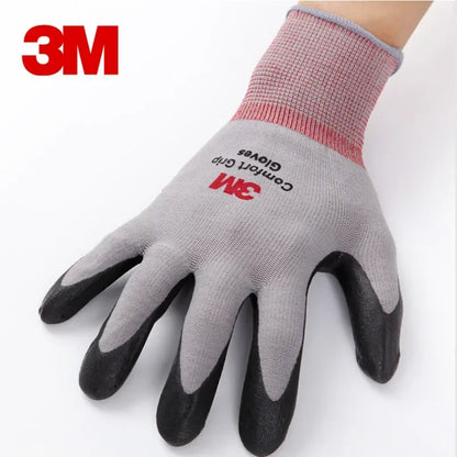 3M Nitrile Coated Work Gloves – 10 Pairs, Breathable Anti-Slip Knit Fabric