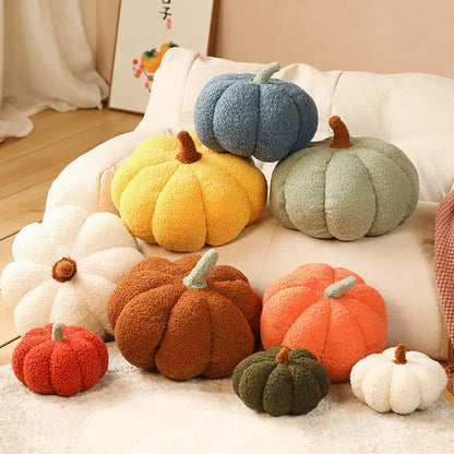 Plush Pumpkin Seat Cushion, Soft Sofa & Window Pillow, 15–35 cm