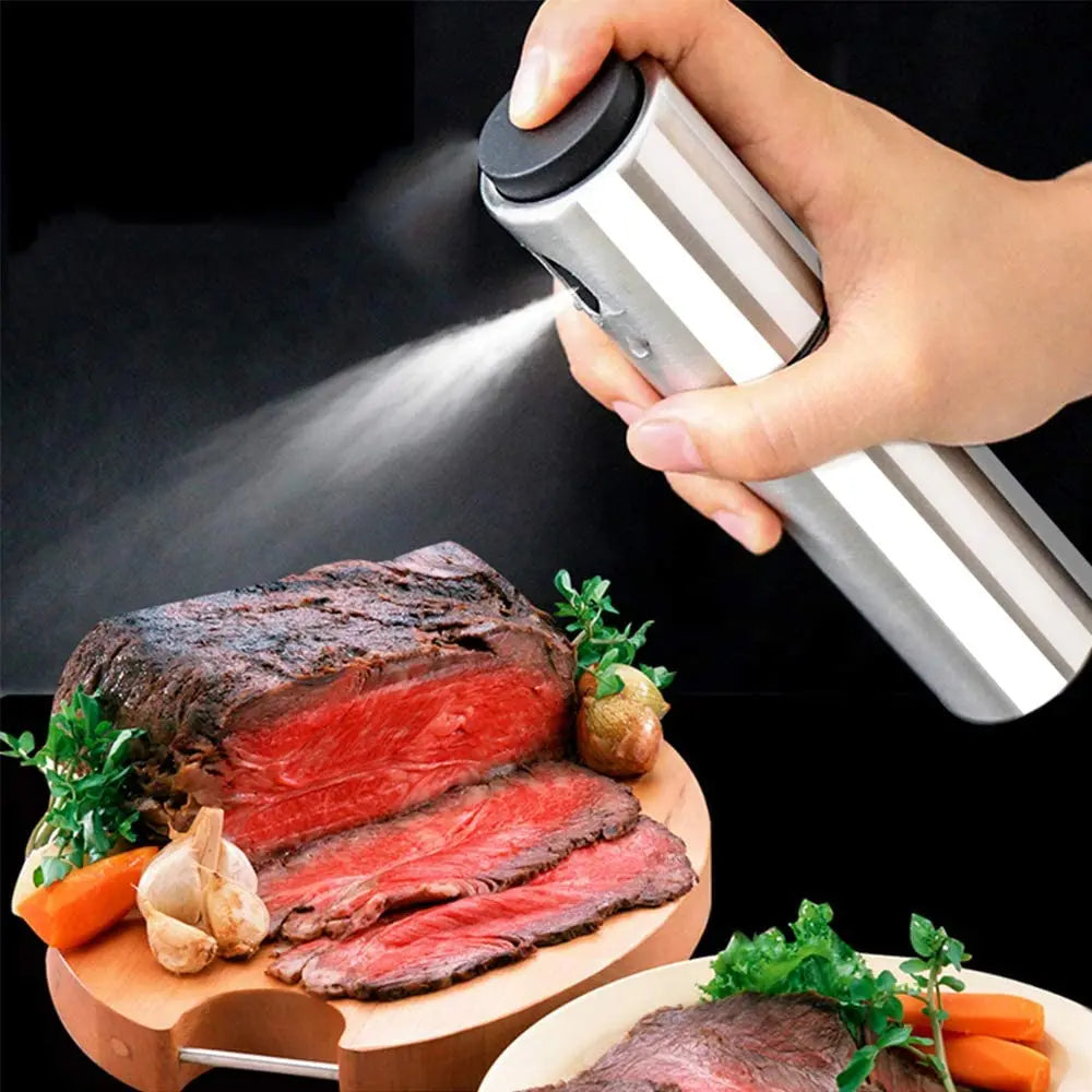 Stainless Steel Oil Sprayer – Refillable Kitchen Spray Bottle