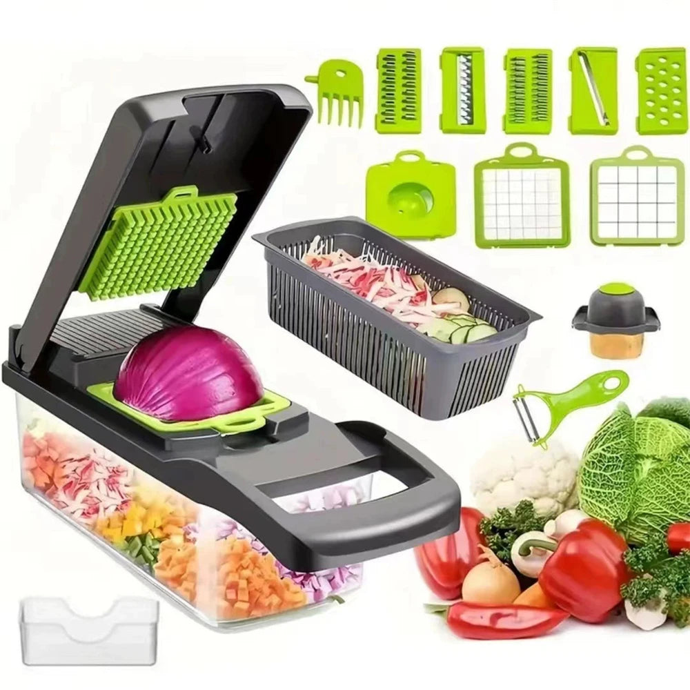 Vegetable Chopper, Multi-Blade Slicer & Dicer