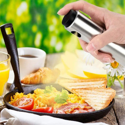 Stainless Steel Oil Sprayer – Refillable Kitchen Spray Bottle