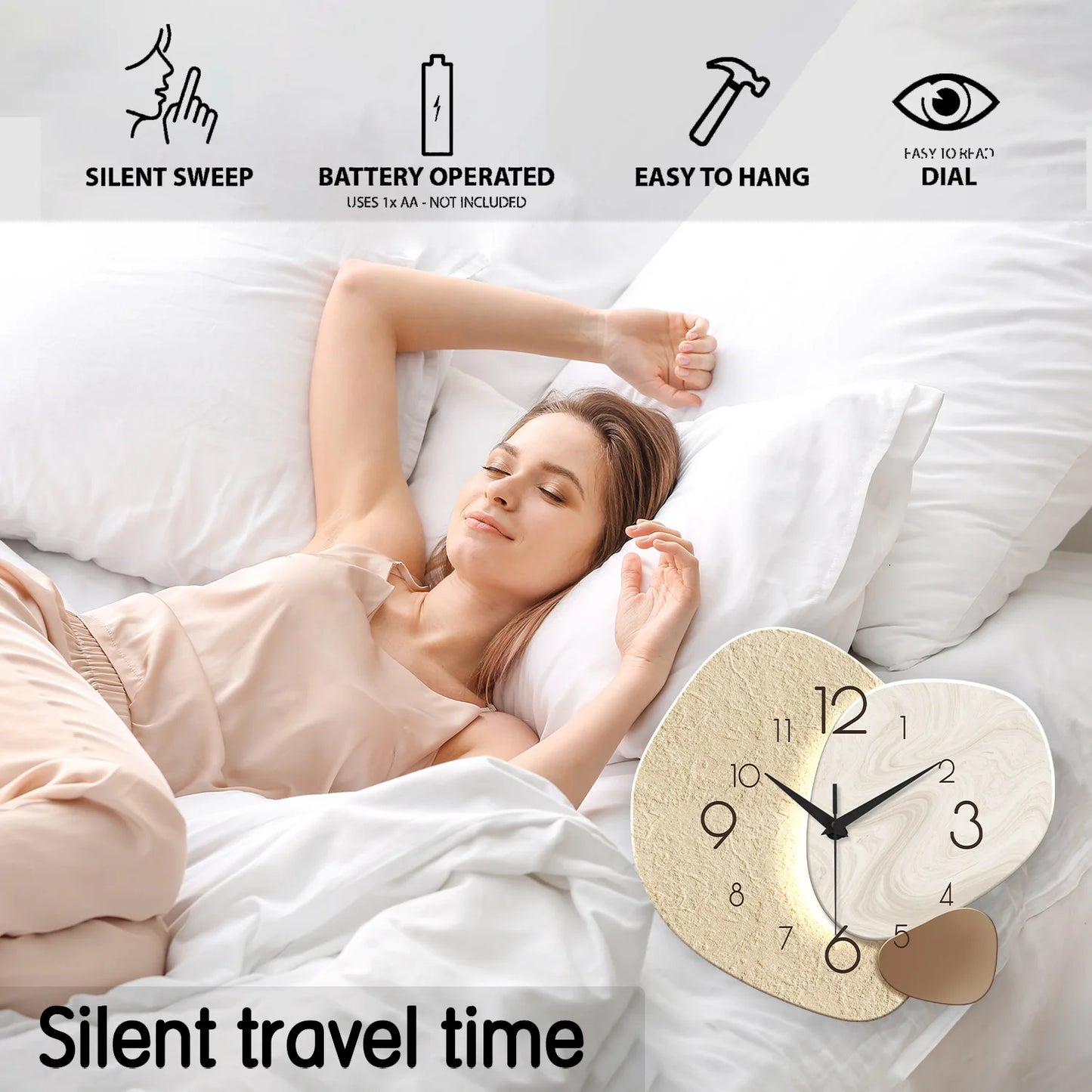 Modern Silent Quartz Wall Clock