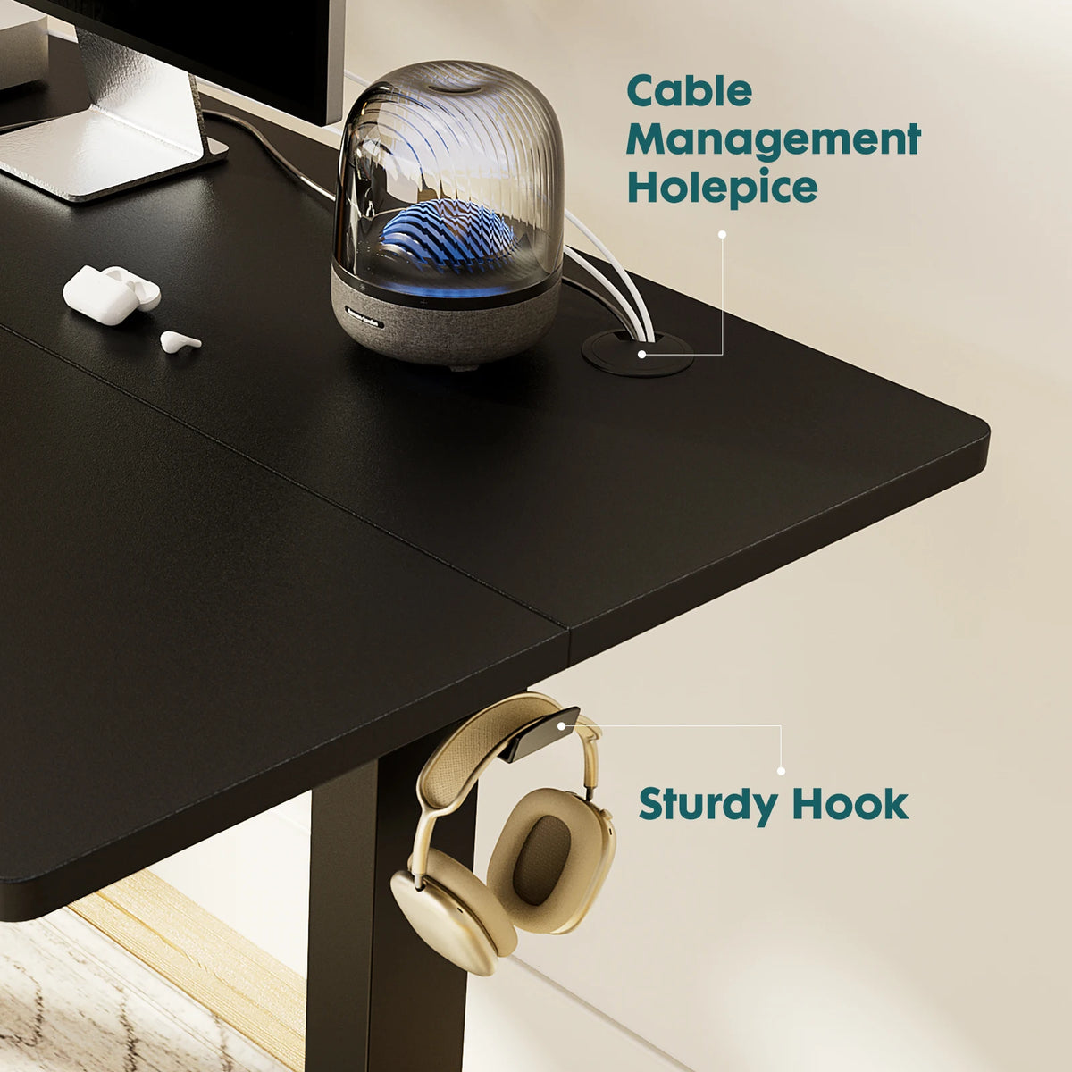 Electric Adjustable Height Standing Desk | Sit-Stand Home Office Workstation