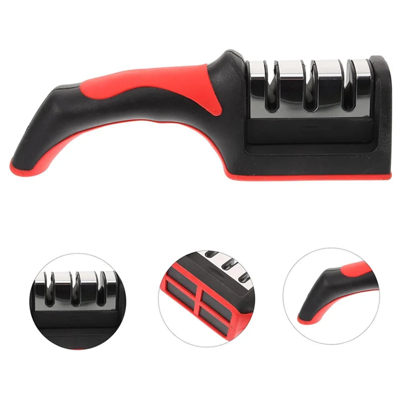 Knife Sharpener, 3-Stage Manual Sharpening Tool