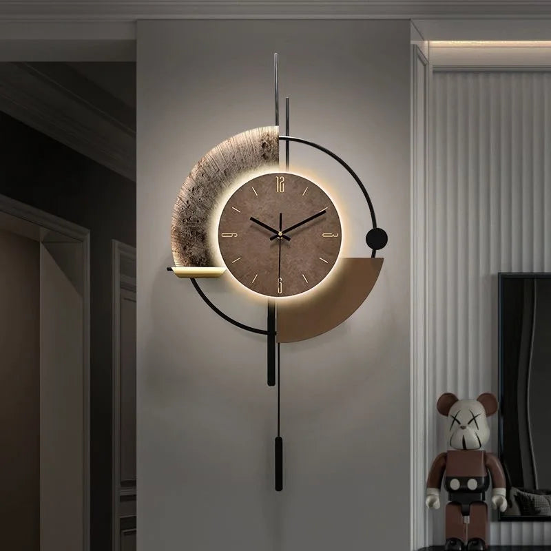 Modern LED Wall Clock, Dimmable, Acrylic, Wall-Mounted