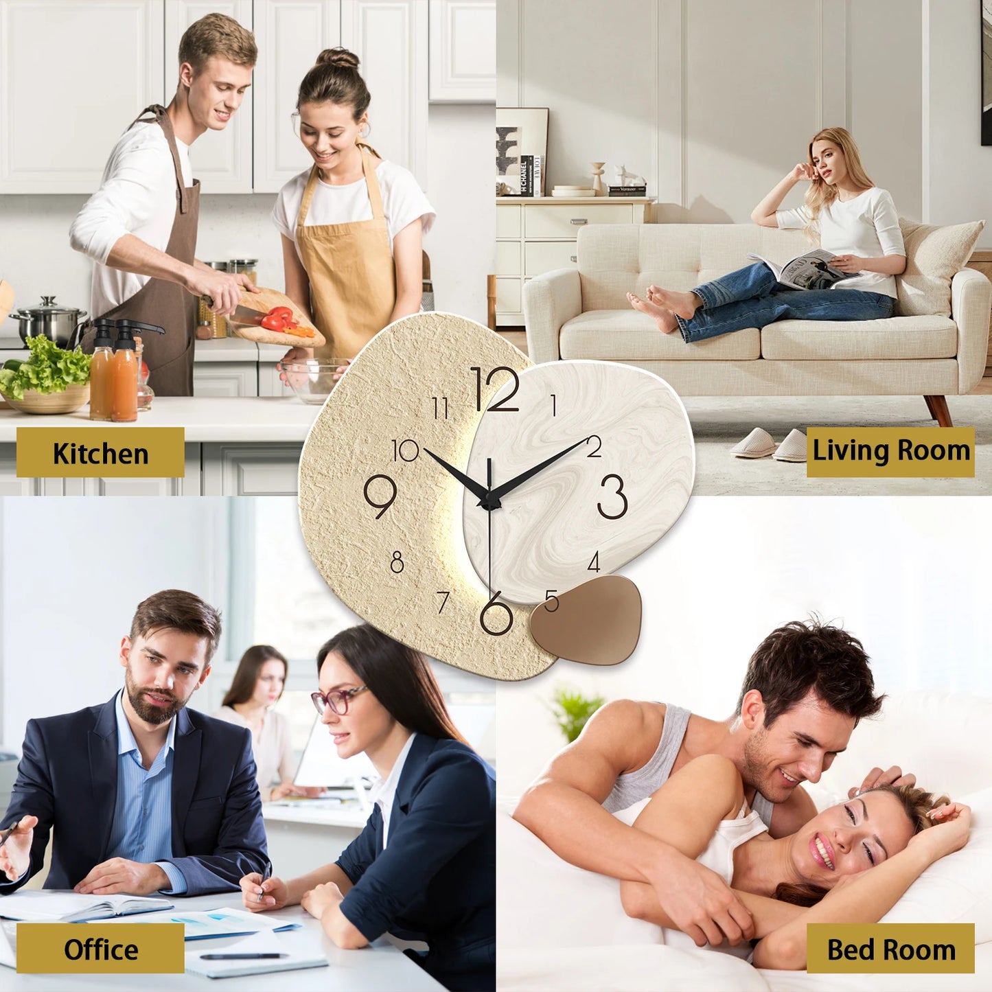 Modern Silent Quartz Wall Clock