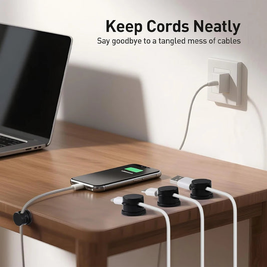 Magnetic Cable Clips, 6-Pack