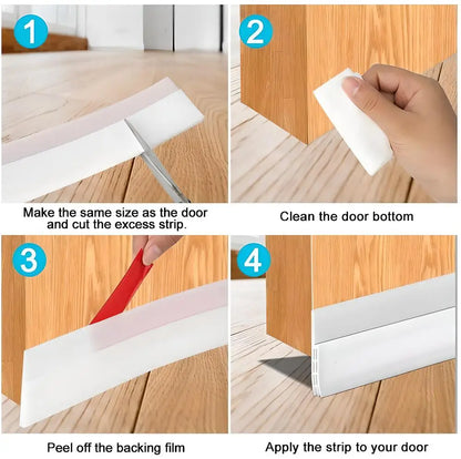 Silicone Door Draft Stopper – Under Door Sweep Weather Strip