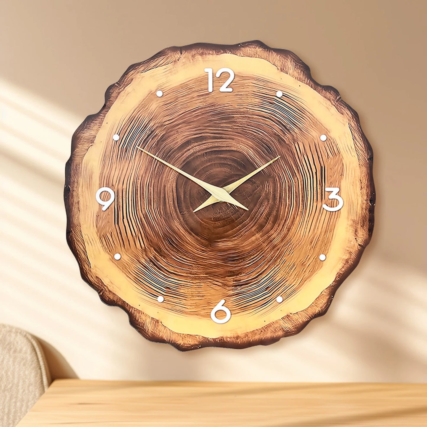 Wood Ring Veneer Wall Clock