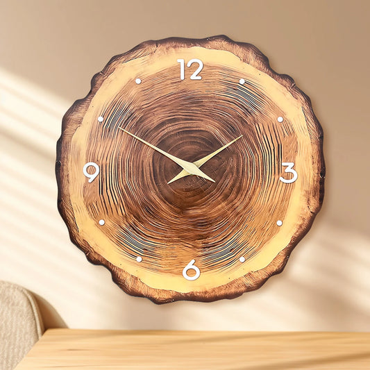 Wood Ring Veneer Wall Clock