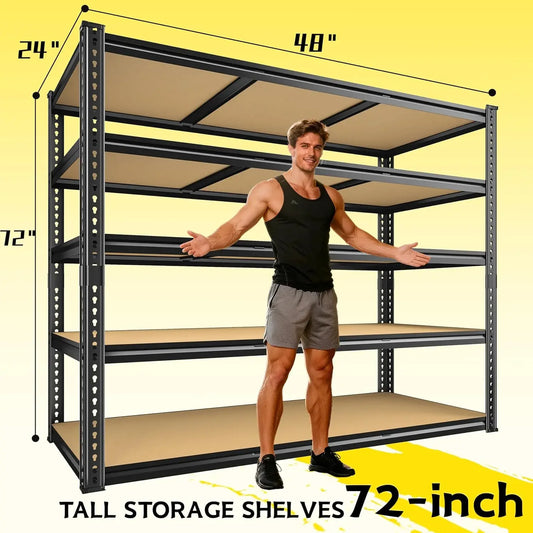 Garage Shelving, 5-Tier 48"