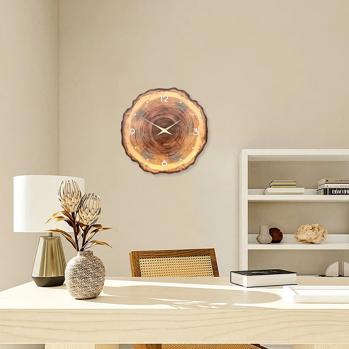 Wood Ring Veneer Wall Clock