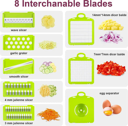 Vegetable Chopper, Multi-Blade Slicer & Dicer