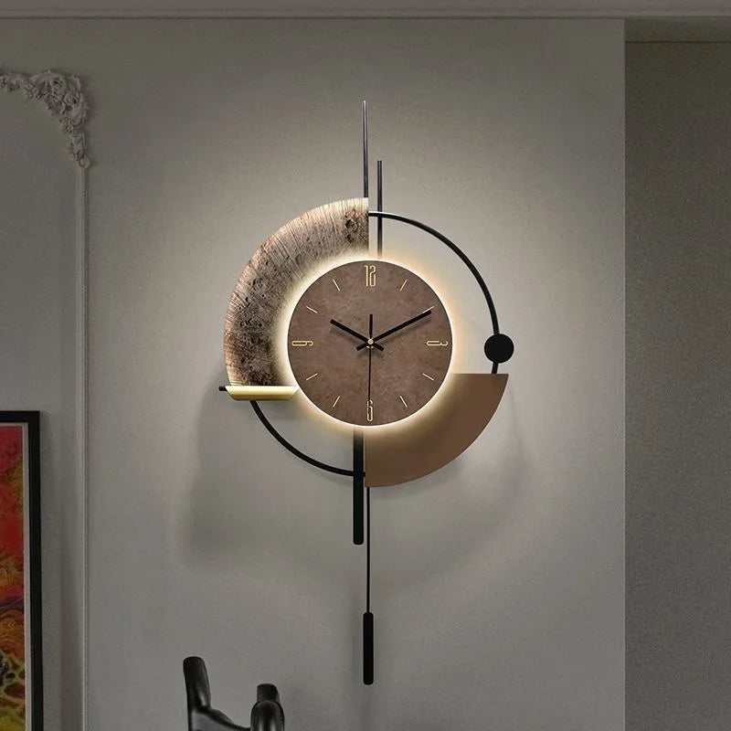 Modern LED Wall Clock, Dimmable, Acrylic, Wall-Mounted