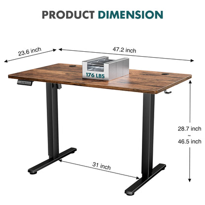 Electric Standing Desk – Height Adjustable Ergonomic Home Office PC Table