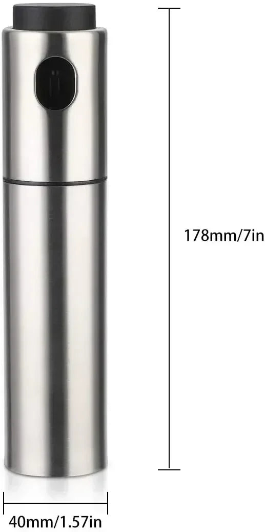 Stainless Steel Oil Sprayer – Refillable Kitchen Spray Bottle