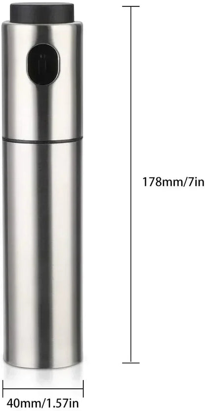 Stainless Steel Oil Sprayer – Refillable Kitchen Spray Bottle