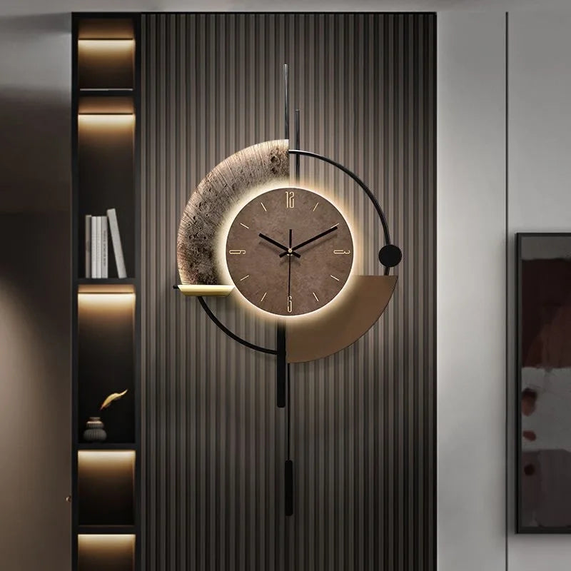 Modern LED Wall Clock, Dimmable, Acrylic, Wall-Mounted