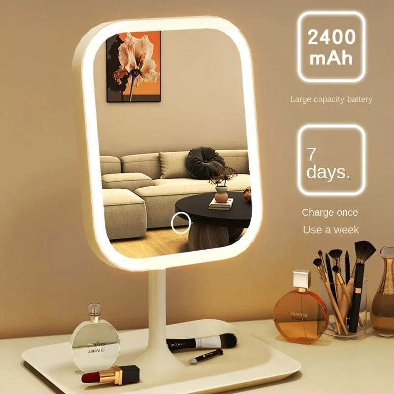 LED Vanity Mirror, Rechargeable Portable Dimmable