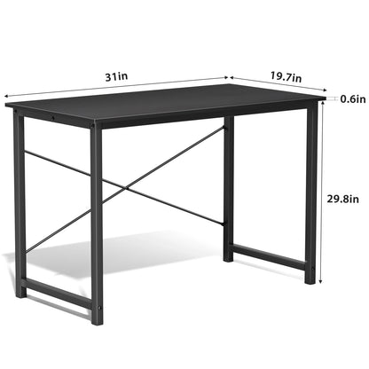 Computer Desk – Modern Minimalist Writing Table with Metal Frame