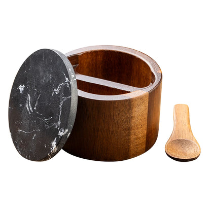 Acacia Wood Spice Jar
